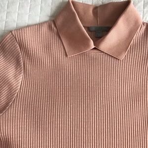 Cos ribbed collar shirt pink sz L